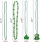 36PCS St. Patrick's Day Shamrock Necklace Clover Green Bead Party Favors Irish Decorations Supplies